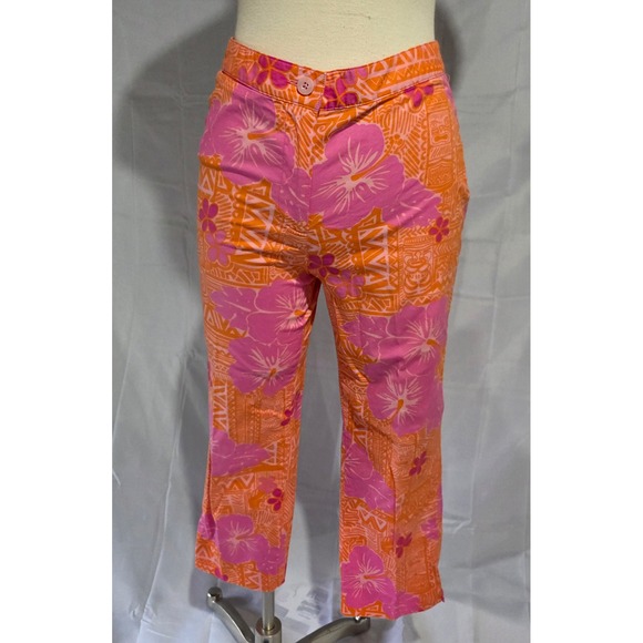 Lilly Pulitzer Cropped Pants Bi-Stretch Floral Print...